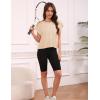 image:imageKumufenc Women Short Sleeve Workout Shirts Open Back Tops Casual Yoga Y2k Athletic Gym Slouchy Crop Running TeesApricot