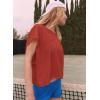 image:imageKumufenc Women Short Sleeve Workout Shirts Open Back Tops Casual Yoga Y2k Athletic Gym Slouchy Crop Running TeesRed