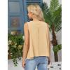 image:imageKumufenc Women Summer Casual Flowy Tops Loosefit Crop Tank Tops Sleeveless Crewneck High Low TopKhaki