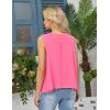 image:imageKumufenc Women Summer Casual Flowy Tops Loosefit Crop Tank Tops Sleeveless Crewneck High Low TopRosered