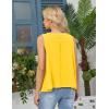 image:imageKumufenc Women Summer Casual Flowy Tops Loosefit Crop Tank Tops Sleeveless Crewneck High Low TopYellow