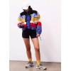 image:imageKumufenc Printed Sherpa Jacket for Women Long Sleeve Button Down Fuzzy Fleece Coat Y2K Outerwear with PocketsYellow