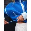 image:imageKumufenc Womens Fleece Sweatshirts Half Zip Pullover Long Sleeve Oversized Workout Crop Tops Hoodie With PocketBlue