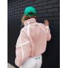 image:imageKumufenc Womens Fleece Sweatshirts Half Zip Pullover Long Sleeve Oversized Workout Crop Tops Hoodie With PocketPink