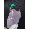 image:imageKumufenc Womens Fleece Sweatshirts Half Zip Pullover Long Sleeve Oversized Workout Crop Tops Hoodie With PocketPurple