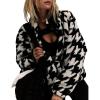 image:imageKumufenc Printed Sherpa Jacket for Women Long Sleeve Button Down Fuzzy Fleece Coat Y2K Outerwear with PocketsBlack