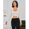 image:imageKumufenc Womens Full Zip Running Jacket Corset Casual Long Sleeve Workout Zip Up Bustier Crop Hoodie Tops