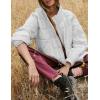 image:imageKumufenc Womens Oversized Lightweight Quilted Down Coat Long Sleeve Zip Packable Short Puffer Jackets